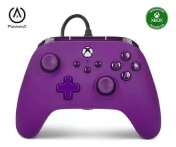 Controle Xbox Series S X Pc Power A Com Fio Usb C Roxo Cor Violeta