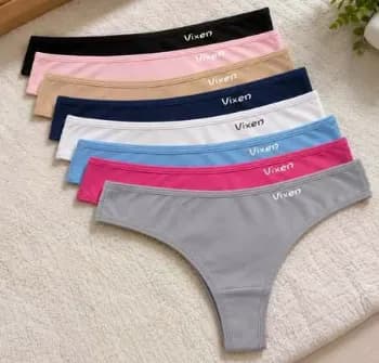 Kit 10 Calcinhas Fio Dental De Algodão Feminina Lingerie Sortidas Liso G