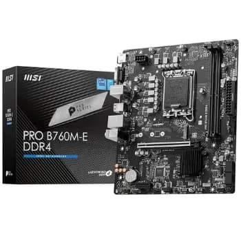 Placa Mãe MSI PRO B760M-E DDR4, Chipset B760, Intel LGA 1700, MATX, DDR4