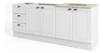 Cozinha Compacta 4 Portas 3 Gavetas Emily Wt