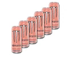 Pack de Monster Ultra Peachy Keen Zero Açúcar - 6 unidades de 473ml