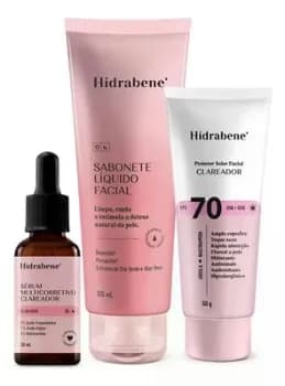 Kit Hidrabene Clareador Sérum + Fps70 + Sabonete