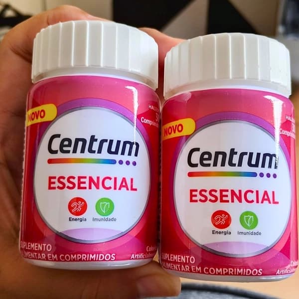 Centrum Essencial Multivitamínico Diário, com Complexo B, Vitamina D, e Magnesio, 2 Frascos com 30 Comprimidos cada
