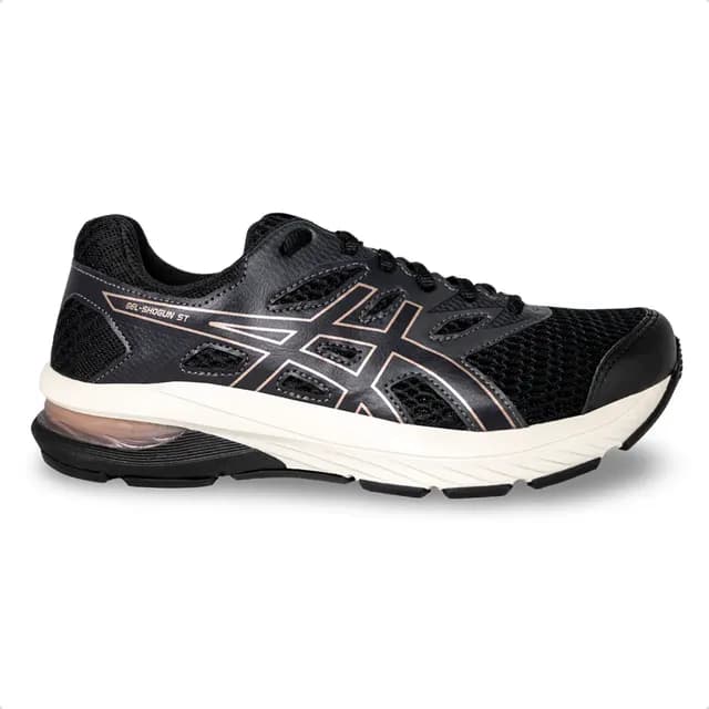 Tênis Asics Feminino Gel-shogun St Corrida Esportivo Treino Preto E Rose 35 Br