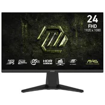 Monitor Gamer MSI MAG 245F X24, 24 Pol, Full HD, Rapid IPS, 0.5ms, 240Hz, 112% sRGB, FreeSync Premium, HDMI/DP✨