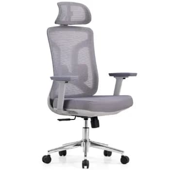 Cadeira de Escritório Dr. Office Ergo Pro, Cinza, Mesh, Altura Ajustável