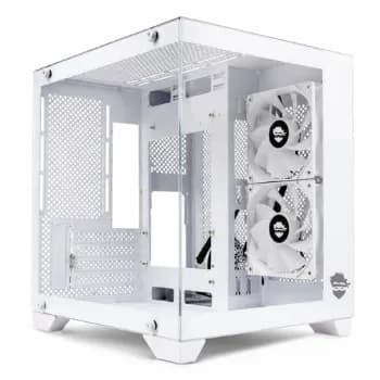 Gabinete Gamer Ninja Akyra X2 White, Mid Tower, Vidro Temperado, M-ATX, Com 2 Fans, Sem Fonte, Branco