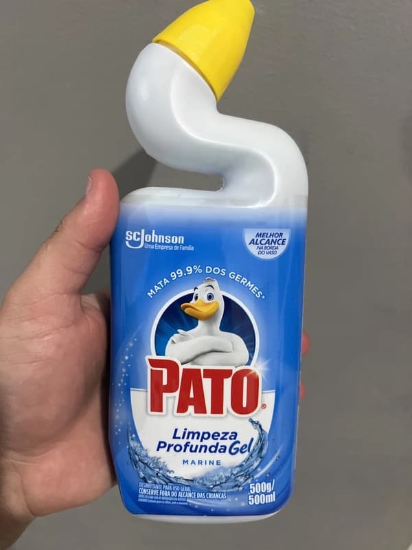 Pato Limpador Sanitário Gel Desinfetante, Marine, Limpeza Profunda, 500ml