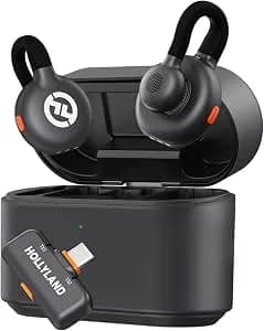 Hollyland Lark M2S(2TX+1Receptor USB-C+Charging Case) Microfone Sem Fio