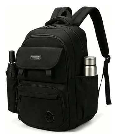 Mochila Reforçada E Impermeável Para Viagem Mochila Preto Liso