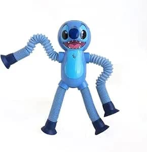 Boneco Stitch que Estica Disney Toyng 17 cm | Brinquedo Flexível e Elástico | Personagem Lilo & Stitch | Presente Infantil +4 Anos