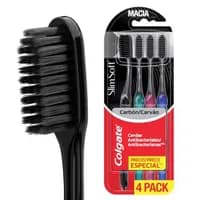Colgate Slim Soft Black Escova Dente Macia 4un