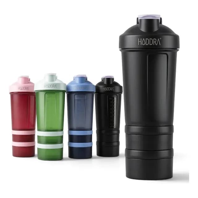 Coqueteleira 500ml Garrafa Fitness Academia 2 Compartimento