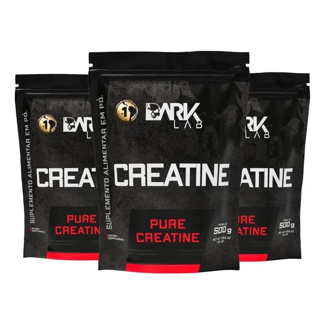 Kit com 3 Creatina 500g Dark Lab