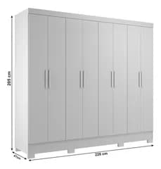 Guarda Roupa Casal 8 Portas 4 Gavetas Jatobá Yescasa