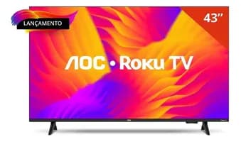 Smart TV 43 AOC LED Roku Full HD Wi-fi