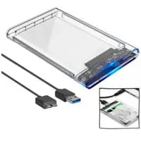 Case HD 2.5" e SATA SSD USB 3.0 Transparente