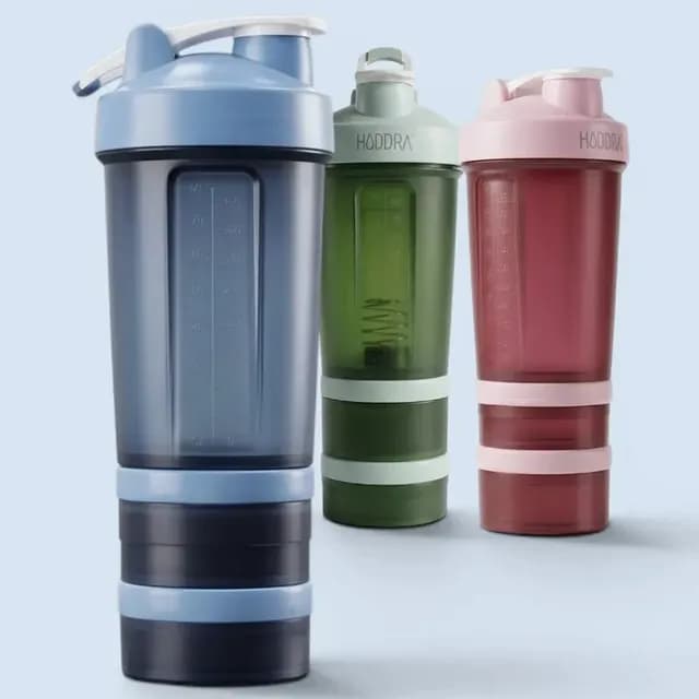 Coqueteleira Hiddra Academia Treino Whey Protein Misturador Hsh500 Azul 500ml