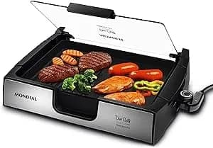 Mondial Chapa Due Grill Premium, Preto/inox, 1270w, 220v - G-10