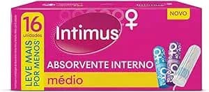 Absorvente Interno Intimus, Médio, 16 Unidades