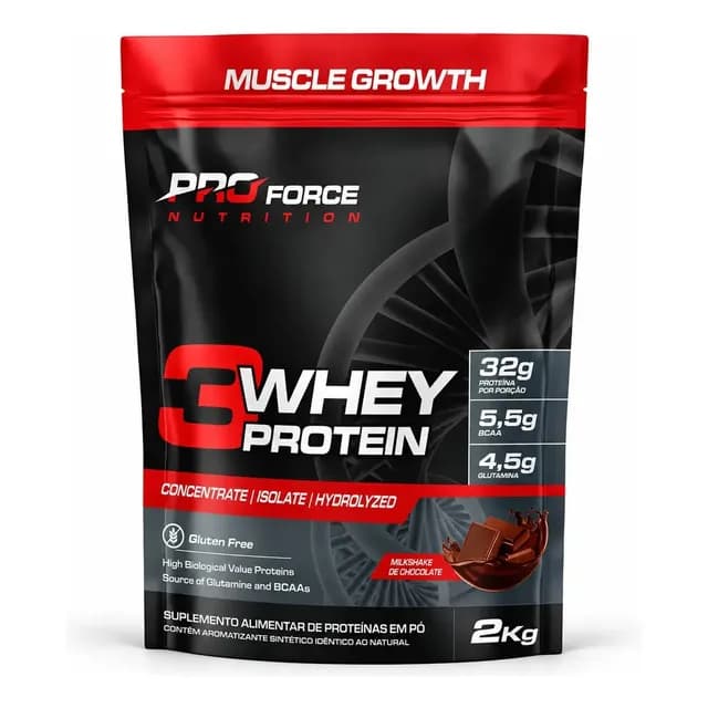 Proteína Proforce 3 Whey em pó sabor Chocolate x 2kg