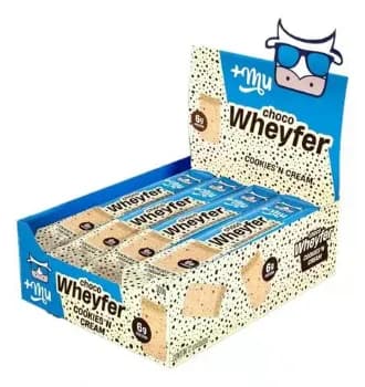 Whey Protein +mu Chocowheyfer Cookies Em Barra De Cereais Sabor Biscoitos X 25g 12 Un