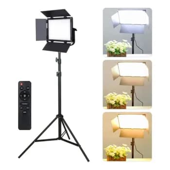 Kit De Iluminação Luz Led Foto Video + Controle Tripé 2m REAL