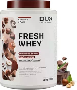 DUX HUMAN HEALTH Fresh Whey Protein 900g Chocolate e Avelã – Nutrição Prática para Receitas e Shakes