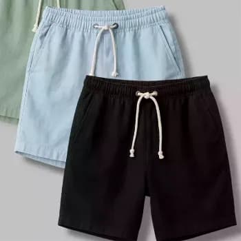 Kit 3 Shorts Masculino Bermuda Linho