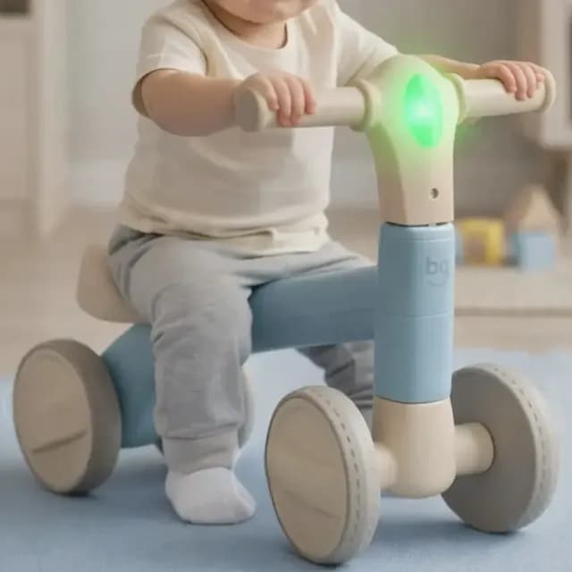 Bicicleta De Equilibro Sem Pedal Andador Infantil Som E Luz Azul