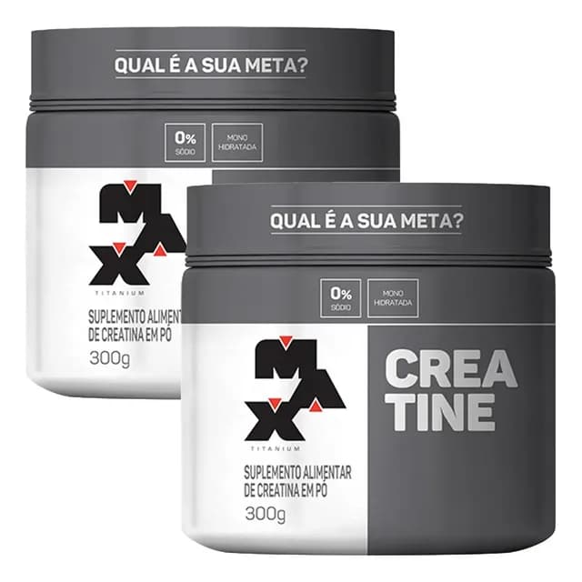 Kit 2 Unidades Creatina Max Titanium em Pó 300g