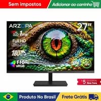 Monitor Gaming 27 QHD 180Hz ARZOPA IPS