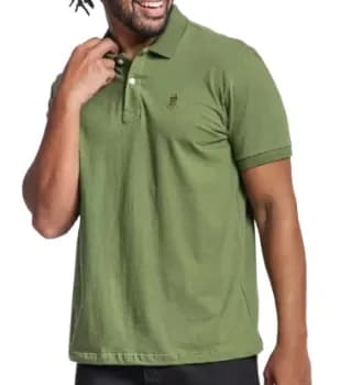 Polo Piquet Lisa Premium Polo Wear Verde-escuro Piquet