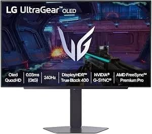Lg Ultragear Monitor Gamer Oled 27" Oled 240hz 0.03ms (gtg) Qhd 2k (2560x1440) Hdr True Black 400 Nvidia G-sync Amd Freesync Premium Pro Vesa Adaptivesync, Preto - 27gx704a