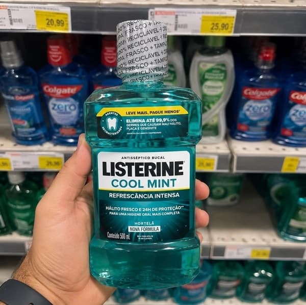 Listerine Enxaguante Bucal Cool Mint, 500ml