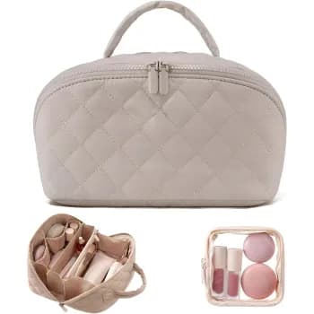 PAEFIU, necessaire de maquiagem grande, necessaire de maquiagem para mulheres e meninas, necessaire de viagem, com neces