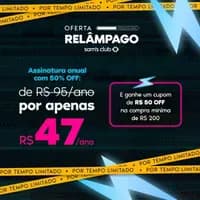 1 Ano Sam's Club com cupom de 50 OFF