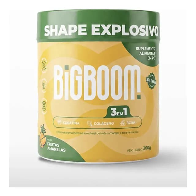 Creatina Monohidratada - Bigboom - 3 Em 1 C/colágeno E Bcaa