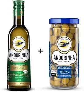 Kit Azeite Extra Virgem 500ml + Azeitona Com Caroço 340g Andorinha