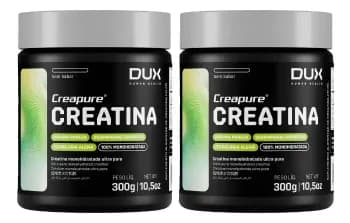 2 und Creatina Dux Creapure em pó Sem sabor x 300g