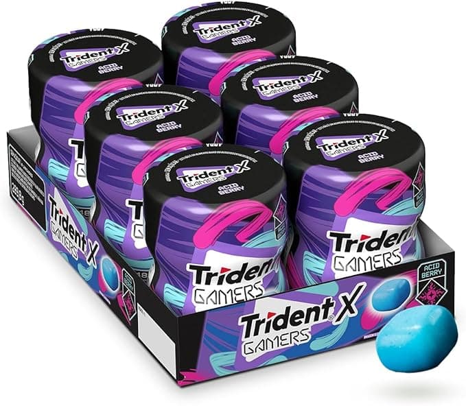 Chiclete Trident X Gamers Acid Berry - 6 unid