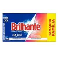 10x Brilhante Limpeza Total - Sabão Em Pó 2 2Kg