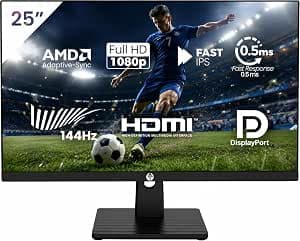 Monitor Gamer 25'' 144hz 0.5ms 1920x1080 HDR10 Resolução FHD HDMI/DP Painel IPS VESA Alta Taxa de Atualização