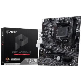 Placa Mãe MSI PRO A520M-S, Chipset A520, AMD AM4, mATX, DDR4✨