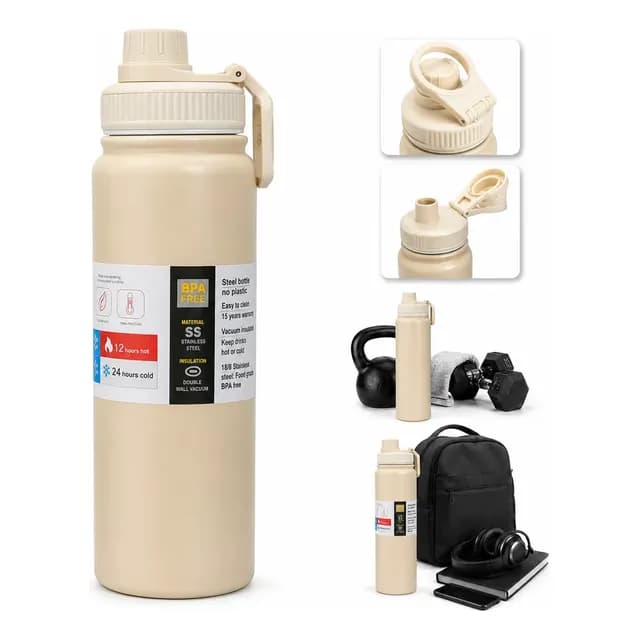Garrafa Térmica Inox 800ml Antivazamento Squeeze Academia