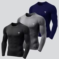 Kit 3 Camisetas Térmicas Segunda Pele Masculinas UV50+