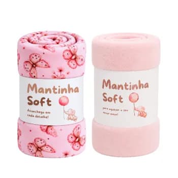 Kit 2 Mantas Infantil (Diversas cores)