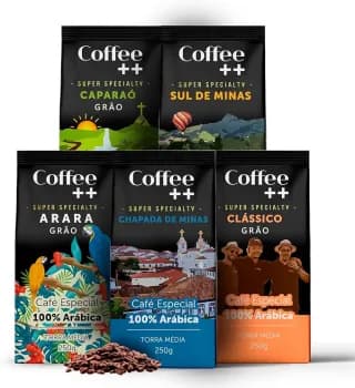 Kit 5 un. Coffee++ Café Especial em Grãos 250g