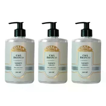 Kit 3 Unid. Sabonete Líquido Coala - Chá Branco - 500ml Coala Sabonete Líquido