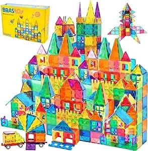 Brastoy Blocos De Montar Magnéticos Construção Brinquedo Infantil (130 Peças)